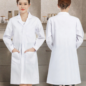 Uniforme Médico Profesional para Mujer, Bata de Laboratorio Blanca Unisex de Manga Larga, Buen Precio, Bata de Doctor para Uso Hospitalario - Product Image 2