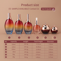 Flacon compte-gouttes de parfum de luxe plaqué or personnalisé de 5 à 100 ml, pot à crème, ensemble de crème pour le visage, flacons de parfum vides avec boîtes cadeaux