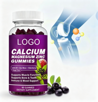 Gummies de calcium, magnésium et zinc pour jeunes adultes, adolescents, enfants, tout-petits, seniors 50+