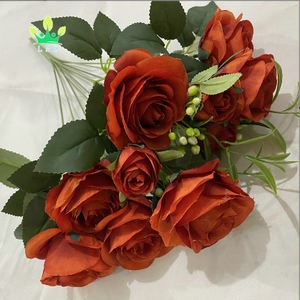 Simulación de ramo de Mano de <span class=keywords><strong>Sophie</strong></span> <span class=keywords><strong>Rose</strong></span>, decoración de pared de fondo de boda, rosas - Product Image 5