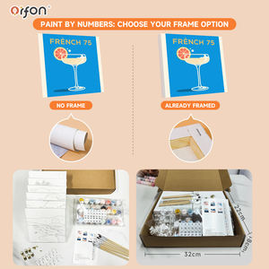 Décoration de restaurant minimaliste Orfon, kit de <span class=keywords><strong>peinture</strong></span> par numéros miniature de 6 pièces, petite <span class=keywords><strong>peinture</strong></span> par numéros DIY, OEM, livraison directe mondiale - Product Image 2