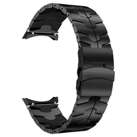 Correa de acero inoxidable para Samsung Galaxy Watch 7 44mm 40mm 6 4 Banda de extremo curvo de metal clásico para Samsung Galaxy Watch 5 Pro Band
