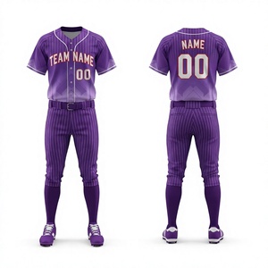 Uniforme de Béisbol Personalizado con Transferencia Térmica para Hombre, Pantalones de Jersey Sólido, Transpirables, de Secado Rápido, que Absorben la Humedad, para Todas las Temporadas - Product Image 1