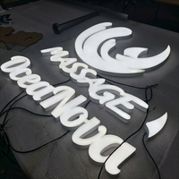Enseigne LED 3D personnalisée en usine, lettres lumineuses en acrylique, étanches, pour publicité extérieure de devanture de magasin