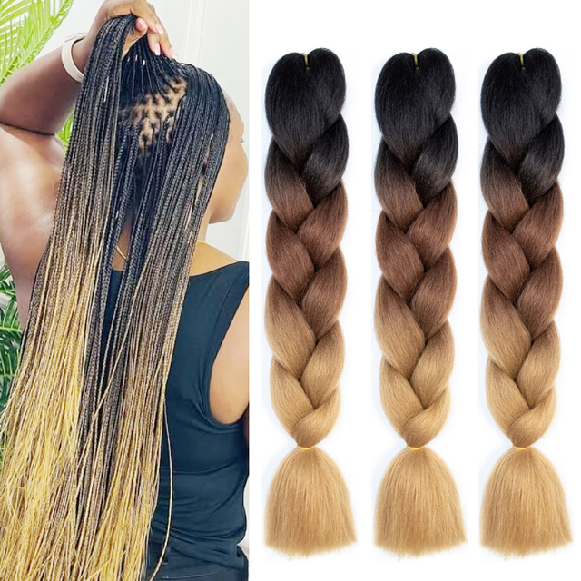 Hot Selling High Temperature FIber Yaki Jumbo Braiding Hair 24inch 100g Single Weft Wicks African Crochet Braids Hair Wholesale