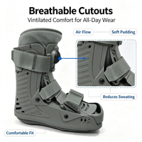Botte Aircast à semelle compensée pour usage quotidien, avec chambre à air gonflable intégrée, pour la marche naturelle, la rééducation des entorses de la cheville et des tendinites d'Achille