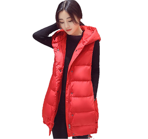 <span class=keywords><strong>Mujer</strong></span> invierno slender fake down <span class=keywords><strong>chaleco</strong></span> <span class=keywords><strong>acolchado</strong></span> con capucha - Product Image 1