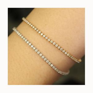Xinfly - Pulsera de Diamantes Naturales de 18 Quilates de Oro Puro para Mujer, 1.8 Quilates en Total - Product Image 2