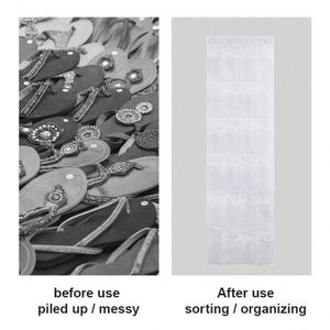 Hanging Bag Over the Door <b>Shoe</b> Organizers With Metal <b>Hooks</b> 24 Mesh Pockets Hanging Bag Fabric <b>Shoe</b> Rack - Product Image 4