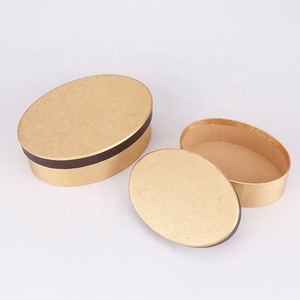 Luxury oval shape eco container customisable kraft texture paper candle gift box