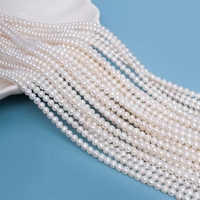 Perles rondes d'eau douce naturelles AAA de 4-5 mm, perles en vrac pour la fabrication de bijoux DIY et matériaux d'artisanat