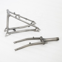Fourche avant et triangle arrière en titane avec frein C pour vélo, moyeux C-Line 74x112mm