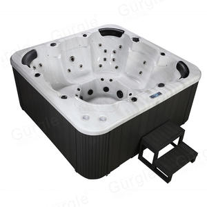 Gurgle Home Party Extérieur <span class=keywords><strong>Balboa</strong></span> Massage tourbillon 7 personnes Jacuzzier Piscine extérieure Spa Baignoire Bain à remous avec fonction de massage - Product Image 1