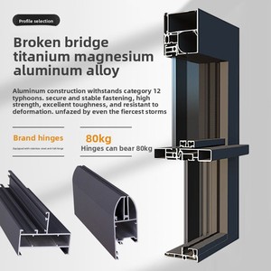 Fenêtres verticales intelligentes transfrontalières à battants, en aluminium, avec protection anti-pincement, réinitialisation automatique et rupture de pont thermique - Product Image 1