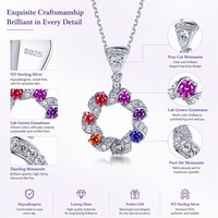 Colliers pendentifs en argent 925 de qualité supérieure, cultivés en laboratoire, anti-ternissement, personnalisables, en argent sterling 925, vente en gros Kirin Stock