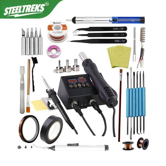 STEELTREKS Hardware Welding Soldering Professional Customization Micro Solder 2 in 1 Power Supply Soldering Station for Phone