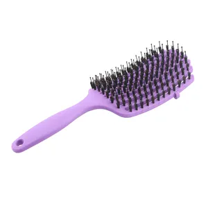 Горячая Распродажа, новейшая пластиковая щетка для волос с 9 пальцами, Расческа с Кабановой щетиной, инструменты для укладки волос, щетка для волос для влажных или сухих волос