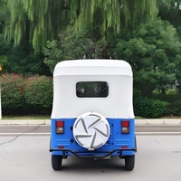 Vehículo Eléctrico Popular en África de 3 Ruedas, Tuk Tuk, 4 Pasajeros, 4500w, 150km de Autonomía, Cerradura Eléctrica de Puerta, Triciclo Eléctrico con Techo