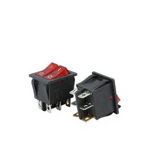 Hm สวิตช์โยก T105<span class=keywords><strong>เปิด</strong></span>-<span class=keywords><strong>ปิด</strong></span>6P/4P 55 DPDT <span class=keywords><strong>12V</strong></span> สวิตช์<span class=keywords><strong>ไฟ</strong></span>สีแดง/สีฟ้า PA66 IP67 16A 250VAC ได้รับการรับรอง CQC - Product Image 1