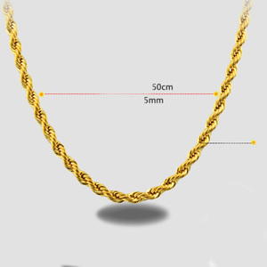 Collar <span class=keywords><strong>de</strong></span> Cadena <span class=keywords><strong>de</strong></span> Acero Inoxidable Chapado en <span class=keywords><strong>Oro</strong></span> Sólido <span class=keywords><strong>para</strong></span> <span class=keywords><strong>Hombre</strong></span>, Estilo Pesado, Gigante, <span class=keywords><strong>Puro</strong></span>, Grande - Product Image 5
