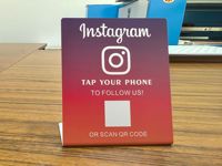 Tarjeta NFC 213 Mini Tag con Código QR en Forma de L, Etiqueta de Mesa con Código QR, 13.56 MHz RFID para Pagos, Reseñas de Google con NFC