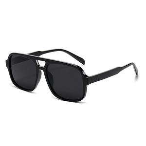 Lunettes de soleil rétro à double barre, tendance street style, protection UV, pour hommes et femmes - Product Image 1