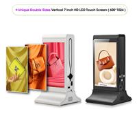FYD-835SD ABS résistant au feu double face 7 pouces Android lecteur de table intégré chargeur de téléphone restaurants, hôtels et salons