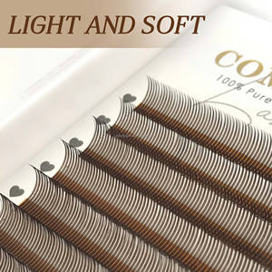 Extensions de cils 5D faites à la main, effet Mega <span class=keywords><strong>Wet</strong></span> Look, marron, 5D Flower God Comic Fairy Eyelashes <span class=keywords><strong>Angel</strong></span> Premade Fans - Product Image 4