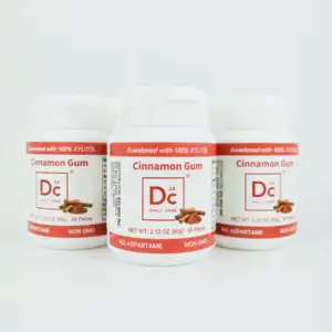 Clareamento dental promocional, açúcar natural de vegan seguro 100% xylitol cinnamão goma