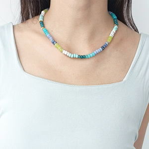 منتجات جديدة قلادة من الحجر الطبيعي للنساء سلسلة طويلة قلادة نسائية - Product Image 3