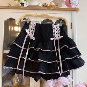 King Mcgreen Star Hot New <span class=keywords><strong>Sweet</strong></span> Lolita Tutu <span class=keywords><strong>Jupe</strong></span> pour Filles Harajuku Mignon Taille Haute Pantalon Jupes Taille Haute Doux - Product Image 4