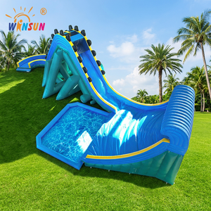 WINSUN Parque Acuático Inflable Comercial para Adultos y Niños, de PVC, con Certificación CE, Tobogán Inflable con Piscina - Product Image 1