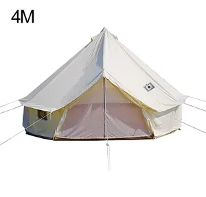 DANCHEL חיצוני 4m אוקספורד פעמון אוהל קמפינג אוהל glamping אוהל עם שתי תנור מעיל תנור חור