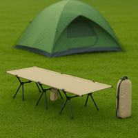 Lit de camping pliable moderne avec cadre en métal, tissu Oxford 600D, capacité de charge de 120 kg, pour une utilisation en extérieur, dans la chambre, le parc, l'hôpital