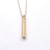 Collier pendentif sifflet de décompression sportif unisexe en acier inoxydable pour la méditation, la pleine conscience et la respiration