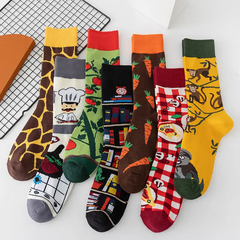 REMOULD Drop shipping women Colorful Fun Dress Socks fashion Cotton Funny Novelty Crew Socks happy wholesale