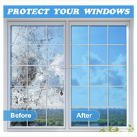 Película Protectora Transparente Azul para Superficies, Antiarañazos, Temporal, para Ventanas y Muros Cortina de Vidrio