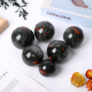 Hot Sale Healing Stones and <b>Crystal</b> <b>Ball</b> Hand Polished African Blood Stone Sphere <b>Crystal</b> Decoration - Product Image 2