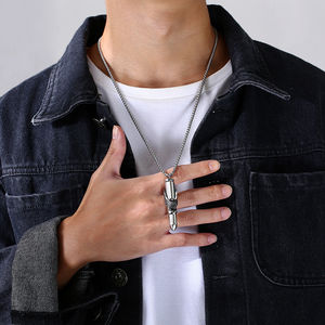 Moda <span class=keywords><strong>bullet</strong></span> kül kolye hip hop özel kolye kremasyon için süblimasyon urn kolye kül - Product Image 5