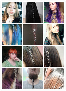 Viking-<span class=keywords><strong>abalorios</strong></span> en espiral para trenzas de <span class=keywords><strong>pelo</strong></span>, joyería Vintage para mujer y niña, horquilla, Clips para el cabello, accesorios - Product Image 6