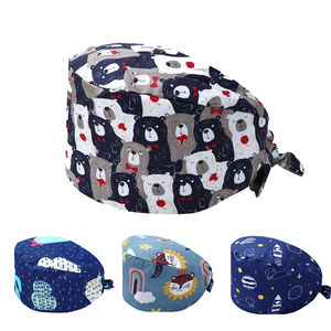 Chapeau chirurgical pour usage hospitalier, bandeau imprimé en coton-polyester pour hommes et femmes, accessoires de travail pour salle d'opération - Product Image 1