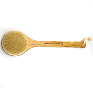 Gran oferta, depurador corporal de mango largo trasero, cepillo de baño de madera y esponja de lavado, producto de calidad Premium - Product Image 4