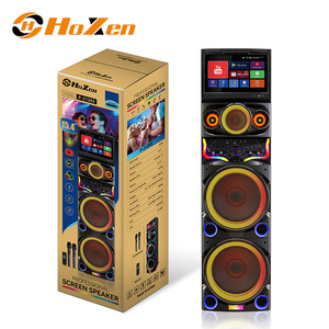 Altoparlante per Karaoke con schermo da <span class=keywords><strong>2</strong></span>*12 pollici potente altoparlante blu per feste con luce <span class=keywords><strong>a</strong></span> Led - Product Image 1