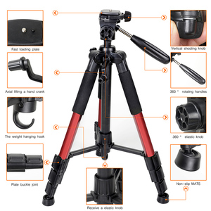 Zomei Q111 Cámaras DSLR de aluminio ligeras Soporte Trípodes altos Trípode para cámara de video - Product Image 6