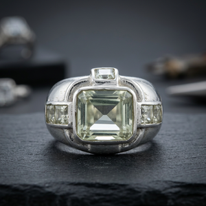 Art Palace Fine Silver Women's Wedding/Gift Casual/Sporty Ring with Cubic Zirconia Gemstone High Quality Exporter's Jewellery - Product Image 3