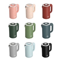 Bouilloire électrique sans fil 1,8 L avec arrêt automatique, base rotative à 360 degrés, en acier inoxydable, double usage domestique et hôtelier