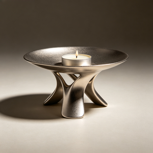 Plateau de service de luxe en acier inoxydable usiné CNC sur mesure, plateau à fruits, décoration intérieure, ornement de table pour showroom - Product Image 3