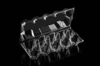 Conteneur transparent de transport d'emballage d'oeufs de poulet d'approvisionnement direct d'usine vente en plastique recyclable de haute qualité