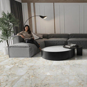 Vistaar Glamour Grey Marble Look Porcelain Floor Tiles 60x60cm Polished Ceramic Flooring - Product Image 4