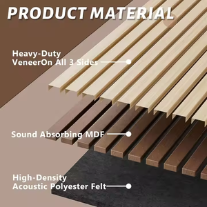 Moderno 3D legno di quercia naturale pannelli acustici MDF insonorizzati materiale per mangiare <span class=keywords><strong>esterno</strong></span> & <span class=keywords><strong>esterno</strong></span> - Product Image 4